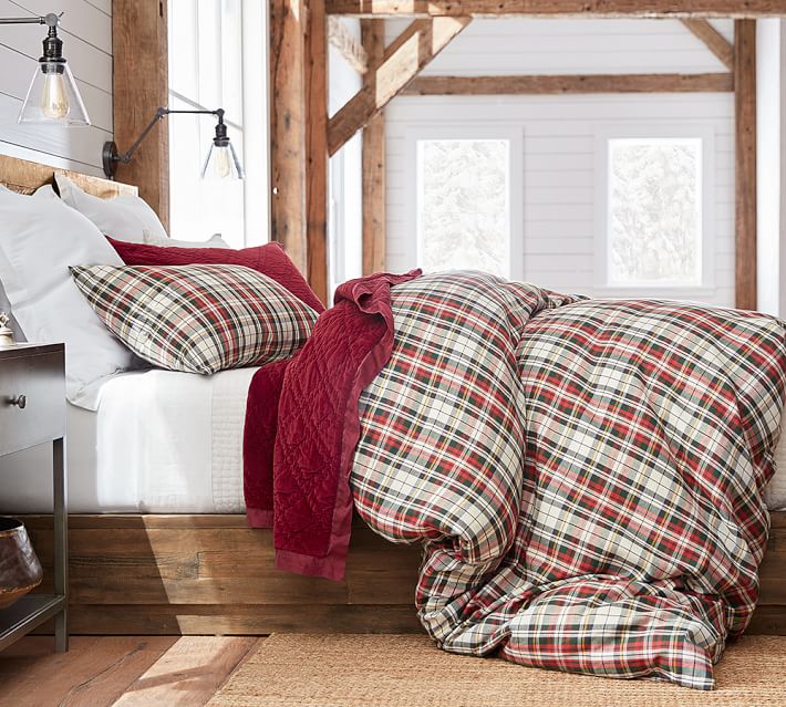 Denver Plaid Yarn Dyed Duvet Cover Sham Pottery Barn
