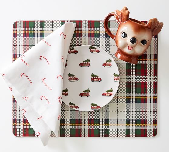 Denver Plaid Rectangular Cork Placemat Pottery Barn