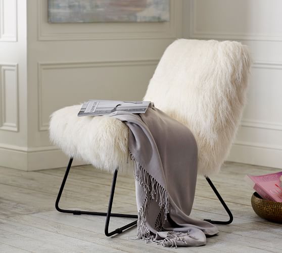 Mongolian Faux Fur Accent Chair Pottery Barn