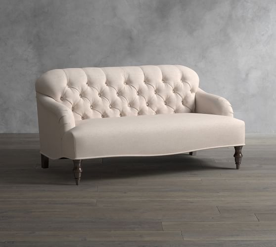 Clara Upholstered Loveseat Pottery Barn Clara Upholstered Loveseat