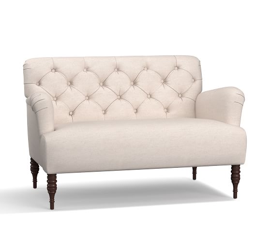 Madison Upholstered Settee Pottery Barn