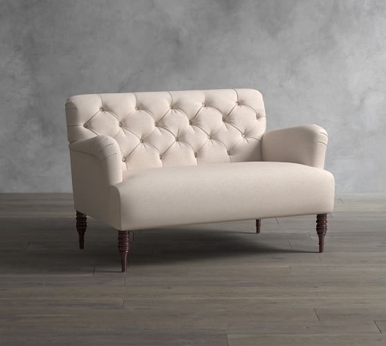 Madison Upholstered Settee Pottery Barn