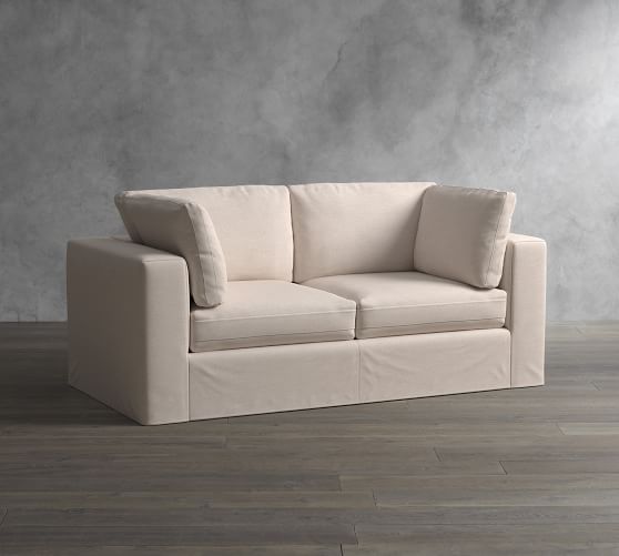 PB Air Square Arm Slipcovered Sofa Pottery Barn