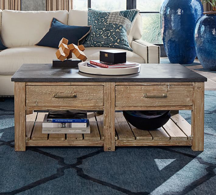 Parker Reclaimed Wood Coffee Table Pottery Barn