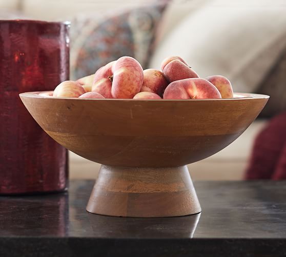 Copper and Wood Fruit Bowl Pottery Barn