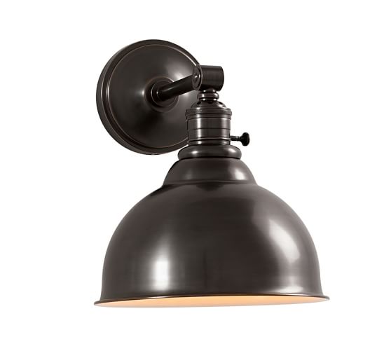 PB Classic Straight Arm Sconce Metal Bell Pottery Barn