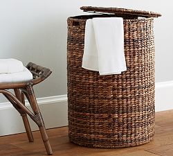 Laundry Hampers Baskets Clothes Pottery Barn Perry Round Hamper Havana Weave