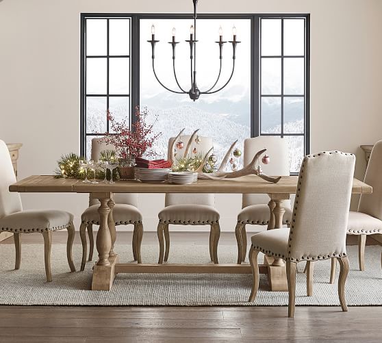 Dining Room Tables Pottery Barn Parkmore Reclaimed Wood Extending Dining Table