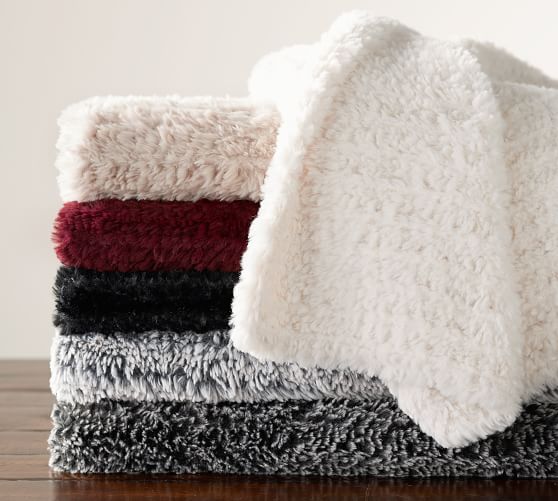 Faux Fur Knitted Throws Pottery Barn