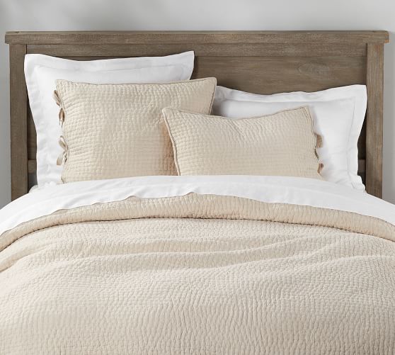 pick stitch handcrafted quilt sham pottery barn