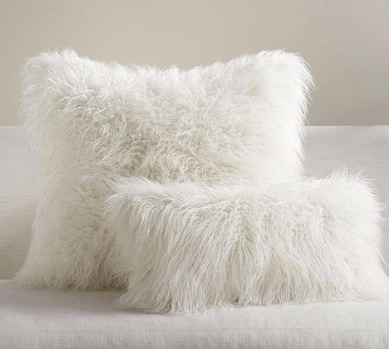 mongolian lambswool pillow