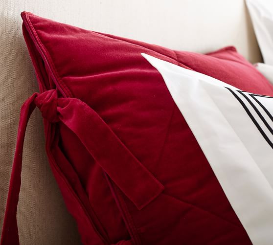 Velvet Comforter & Sham Ruby Pottery Barn