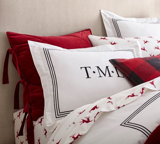 Velvet Comforter & Sham Ruby Pottery Barn