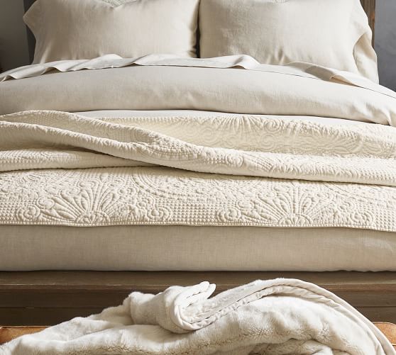 Belgian Flax Linen Duvet Cover & Sham Natural Pottery Barn