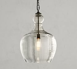 Pendant Lighting Pottery Barn Flynn Oversized Recycled Gl Pendant