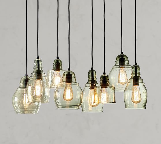 Paxton Glass 8 Light Pendant Pottery Barn Paxton Glass 8 Light Pendant