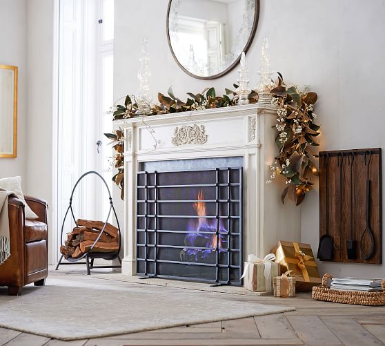 Chateau Bronze Wall Fireplace Tool Set Pottery Barn