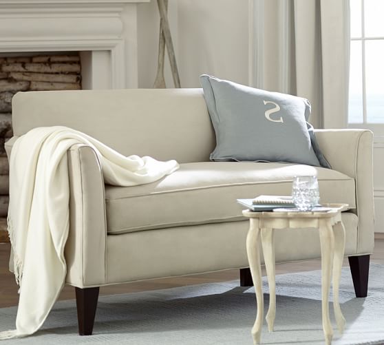 Marcel Upholstered Mini Sofa Pottery Barn Marcel Upholstered Mini Sofa