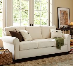 Seabury Collection Pottery Barn Buchanan Roll Arm Upholstered Sleeper Sofa