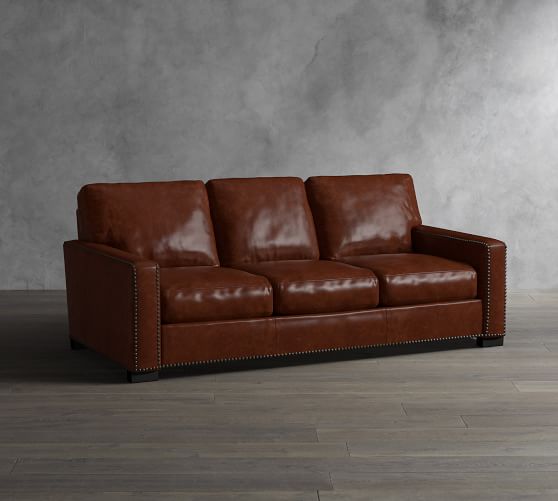 Sofa Beds Sleeper Futons Pottery Barn Turner Square Arm Leather Sleeper Sofa