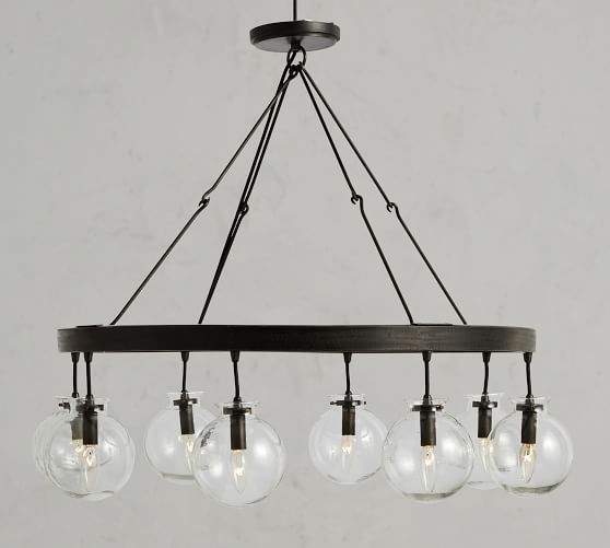 Barrett Glass Globe Chandelier Pottery Barn Barrett Glass Globe Chandelier