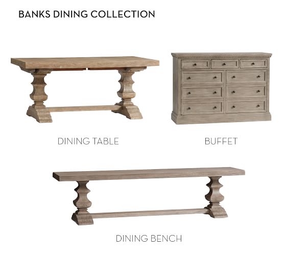 Banks Extending Dining Table Pottery Barn