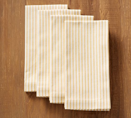 Wheaton Stripe Napkin - Sunflower Yellow