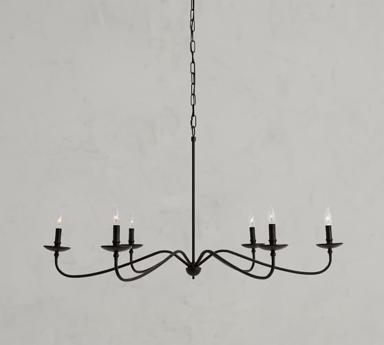 lucca chandelier iron pottery barn