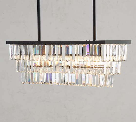 Gemma Crystal Rectangle Chandelier