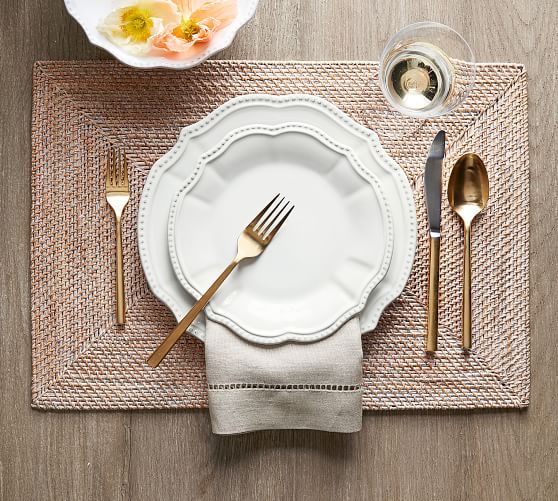 Tava Rectangle Placemat Natural Pottery Barn
