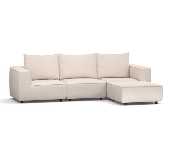 Avalon Upholstered 4Piece Reversible Sofa Chaise Sectional Pottery Barn