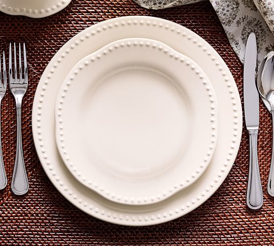 emma dinner plate white pottery barn