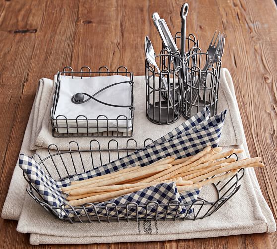 Farmhouse Wire Flatware Caddy Pottery Barn