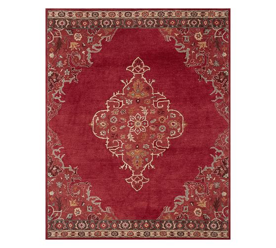 Bryson Persian Style Rug Red Pottery Barn Bryson Persian Style Rug Red