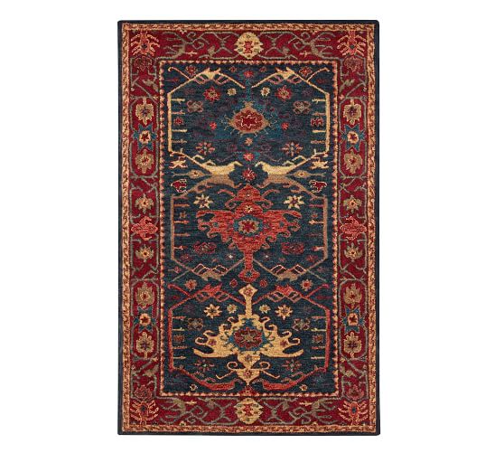 Channing Persian Style Rug Indigo Pottery Barn Channing Persian Style Rug Indigo