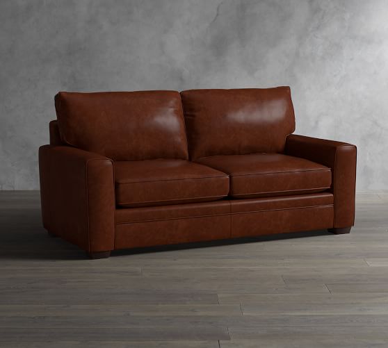 Sofa Beds Sleeper Futons Pottery Barn Pearce Square Arm Leather Sleeper Sofa With Memory Foam Mattress