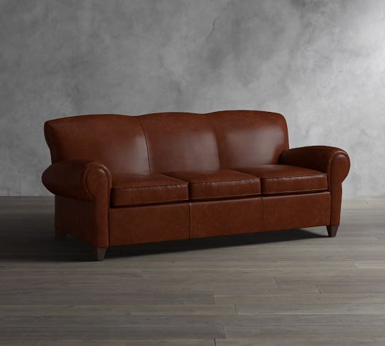 Manhattan Collection Pottery Barn Manhattan Leather Sleeper Sofa