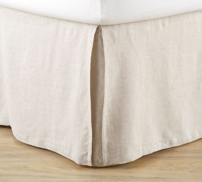 Belgian Flax Linen Bed Skirt Natural Pottery Barn