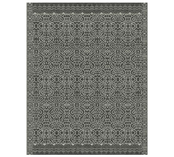 Luna Custom Tufted Rug Charcoal Pottery Barn