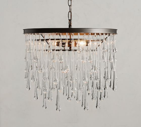 Allan Crystal Round Chandelier Pottery Barn Allan Crystal Round Chandelier