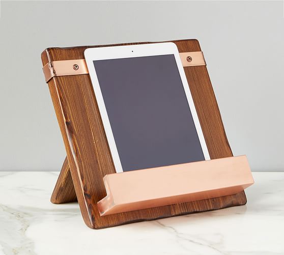 Reclaimed Wood Copper Cookbook Holder Pottery Barn