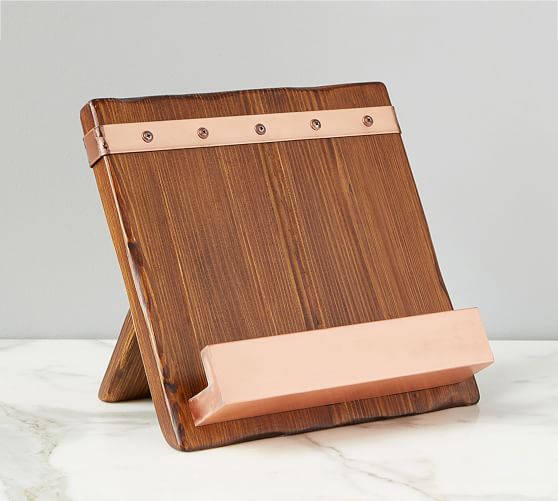 Reclaimed Wood Copper Cookbook Holder Pottery Barn