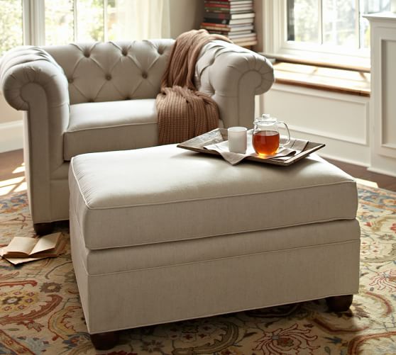 Chesterfield Collection Pottery Barn Chesterfield Upholstered Ottoman