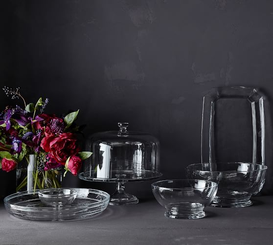 Grace Pressed Glass Cake Stand & Dome Pottery Barn
