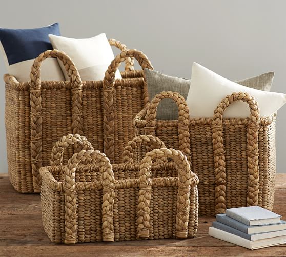 beachcomber rectangular handled baskets