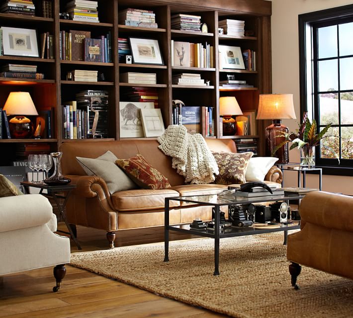 Brooklyn Leather Sofa Pottery Barn