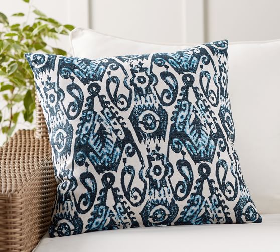 Sunbrella Delphi Ikat Indoor Outdoor Pillow Pottery Barn Sunbrella Delphi Ikat Indoor Outdoor Pillow