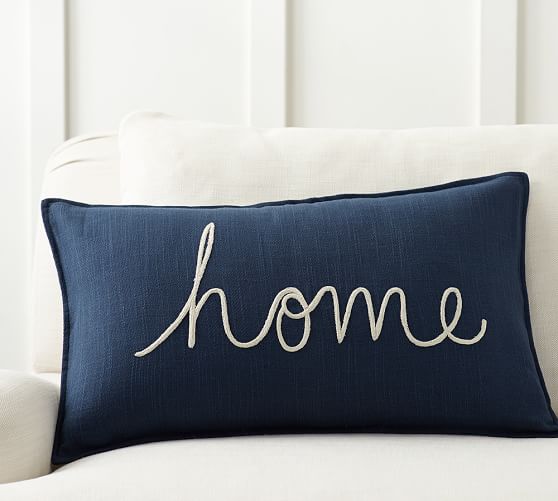 Home Sentiment Lumbar Decorative Pillow Cover Pottery Barn Home Sentiment Lumbar Pillow Cover