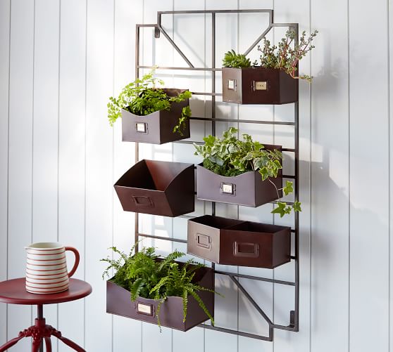Bronze Wall Planter Grid | Pottery Barn