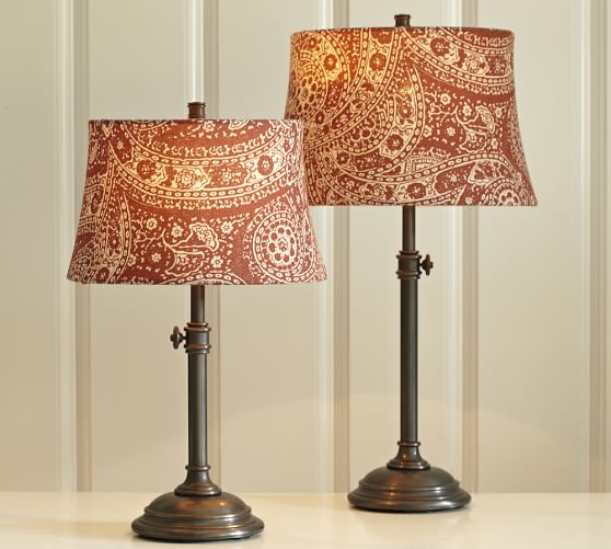 Red Paisley Drum Lamp Shade Pottery Barn